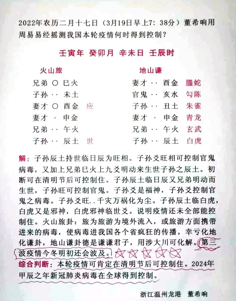 董希响老师六爻解卦实例